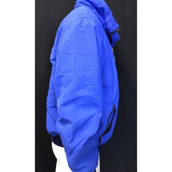 VINTAGE MEN'S  JACKET L LARGE COAT BLACK USA BLUE - Picture 5 of 8